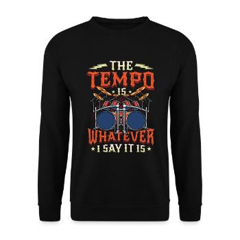 Das Tempo Ist, Was Immer Ich Sage, Es Ist Rockband - Unisex Pullover - Schwarz - Vorne - Alina (178cm) & Michal (187cm)