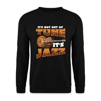 Es Ist Nicht Verstimmt, Es Ist Jazz - Jazz Band - Unisex Pullover - Schwarz - Vorne - Alina (178cm) & Michal (187cm)
