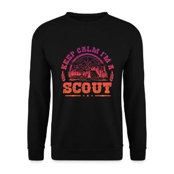 Scout Life Scout Camping Outdoor Scouting - Sweat-shirt Unisexe - noir - Devant - Alina (178cm) & Michal (187cm)