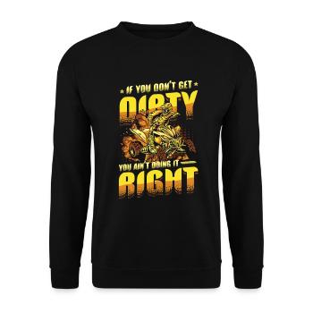 Mach Dich Nicht Schmutzig Du Machst Es Nicht - Unisex Pullover - Schwarz - Vorne - Alina (178cm) & Michal (187cm)
