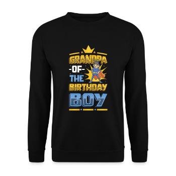 Grandfather Of the Birthday Child - Unisex Sweatshirt - black - Front - Alina (178cm) & Michal (187cm)