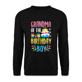 Grandma Of the Birthday Child - Unisex Sweatshirt - black - Front - Alina (178cm) & Michal (187cm)