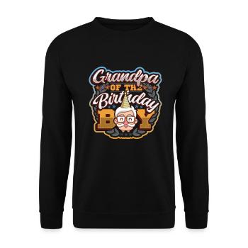 Grand-père du garçon d’anniversaire - Sweat-shirt Unisexe - noir - Devant - Alina (178cm) & Michal (187cm)
