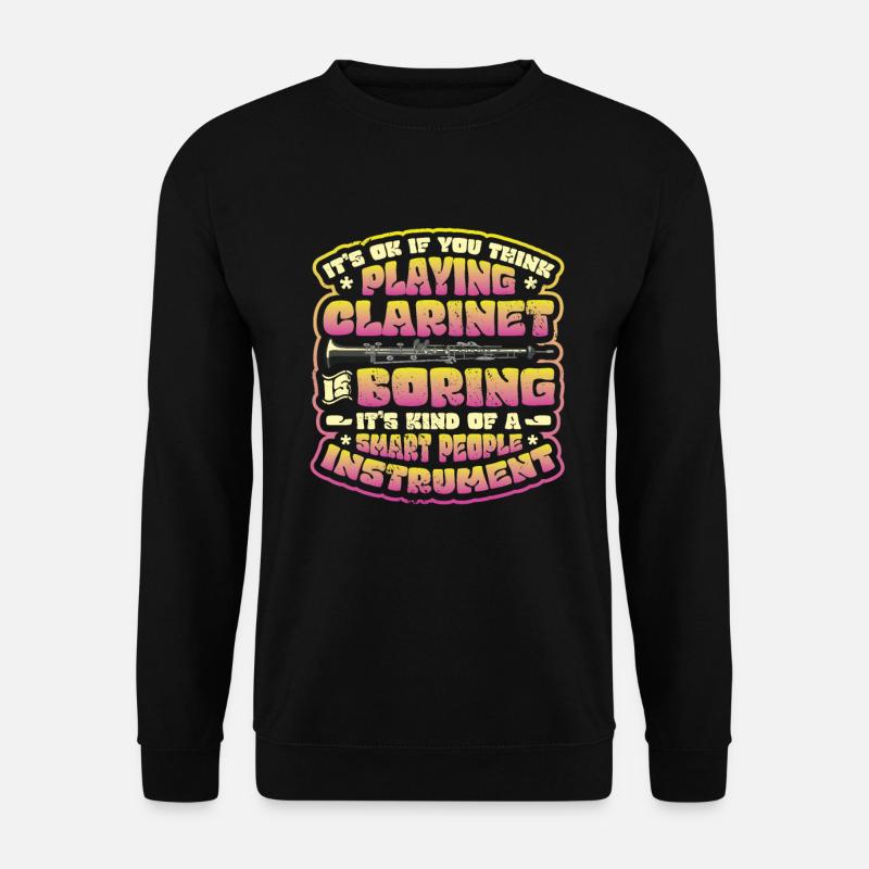 Clarinet Playing Clarinetist - Unisex Sweatshirt - black