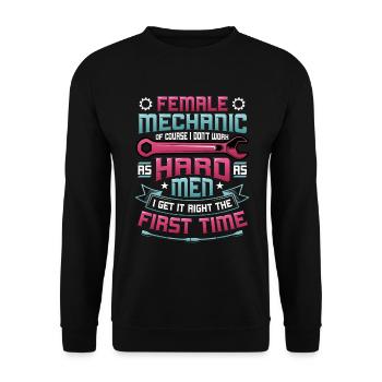 Mécanicien - Sweat-shirt Unisexe - noir - Devant - Alina (178cm) & Michal (187cm)