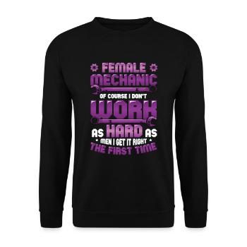 Mécanicien - Sweat-shirt Unisexe - noir - Devant - Alina (178cm) & Michal (187cm)