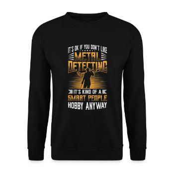 Metalldetektor, Hobby, Metalldetektion. - Unisex Pullover - Schwarz - Vorne - Alina (178cm) & Michal (187cm)