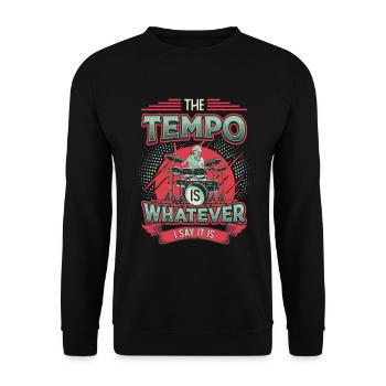 Das Tempo Ist, Was Immer Ich Sage, Es Ist Rockband - Unisex Pullover - Schwarz - Vorne - Alina (178cm) & Michal (187cm)