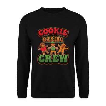 Cookie baking crew, Christmas, gingerbread. - Unisex Sweatshirt - black - Front - Alina (178cm) & Michal (187cm)