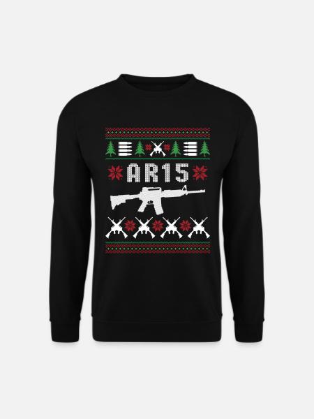 AR15 Ugly Christmas - Unisex Sweatshirt - black
