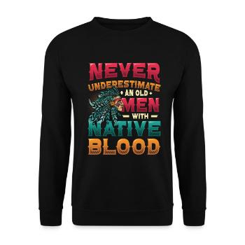 Des vieillards avec du sang indigène, des Indiens. - Sweat-shirt Unisexe - noir - Devant - Alina (178cm) & Michal (187cm)