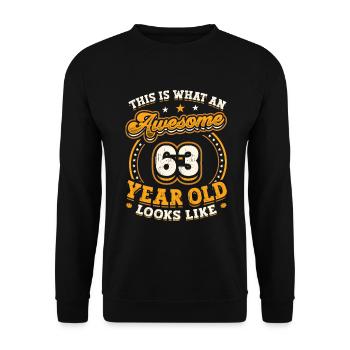 Voilà à quoi ressemble un grand homme de 63 ans. - Sweat-shirt Unisexe - noir - Devant - Alina (178cm) & Michal (187cm)