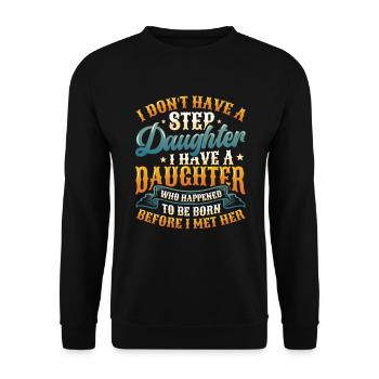La fille est née par hasard. - Sweat-shirt Unisexe - noir - Devant - Alina (178cm) & Michal (187cm)