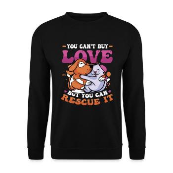 Liebe Kann Man Nicht Kaufen. - Unisex Pullover - Schwarz - Vorne - Alina (178cm) & Michal (187cm)