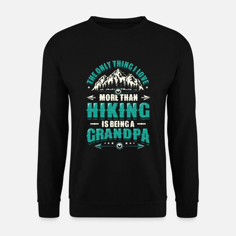 Bergwandernder Opa. - Unisex Pullover - Schwarz