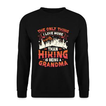 Grand-père errant dans la montagne. - Sweat-shirt Unisexe - noir - Devant - Alina (178cm) & Michal (187cm)