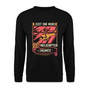 Nur Noch Ein Rc-hubschrauber, Ich Verspreche. - Unisex Pullover - Schwarz - Vorne - Alina (178cm) & Michal (187cm)
