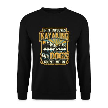 Kajak Und Hunde, Paddeln. - Unisex Pullover - Schwarz - Vorne - Alina (178cm) & Michal (187cm)