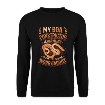 C’est de moi que vous devriez vous inquiéter. - Sweat-shirt Unisexe - noir - Devant - Alina (178cm) & Michal (187cm)