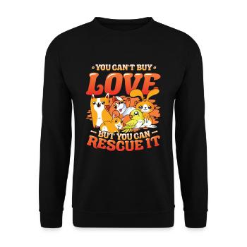 Liebe Kann Man Nicht Kaufen. - Unisex Pullover - Schwarz - Vorne - Alina (178cm) & Michal (187cm)