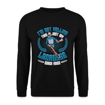 Don't shout, this is my lacrosse - Unisex Sweatshirt - black - Front - Alina (178cm) & Michal (187cm)