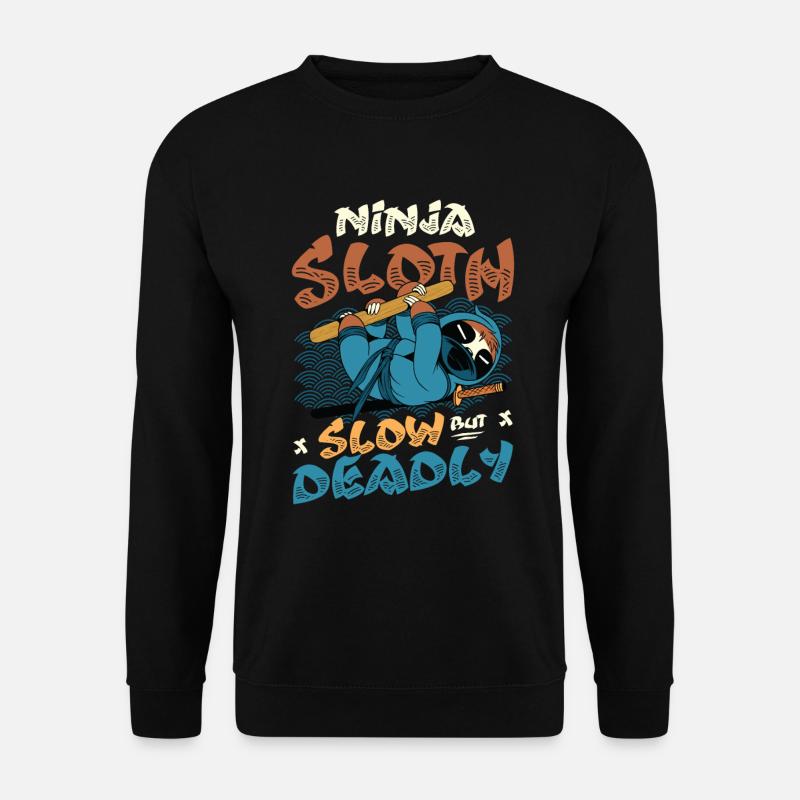 Ninja Sloth slow but deadly - Unisex Sweatshirt - black