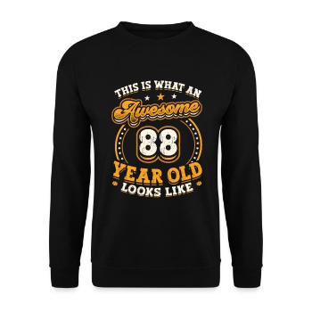 This is what a great 88-year-old looks like. - Unisex Sweatshirt - black - Front - Alina (178cm) & Michal (187cm)