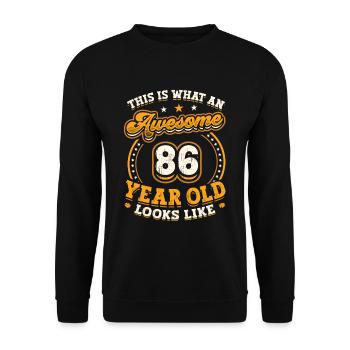 Voilà à quoi ressemble un grand homme de 86 ans. - Sweat-shirt Unisexe - noir - Devant - Alina (178cm) & Michal (187cm)