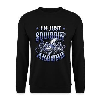 I'm just an octopus - Unisex Sweatshirt - black - Front - Alina (178cm) & Michal (187cm)