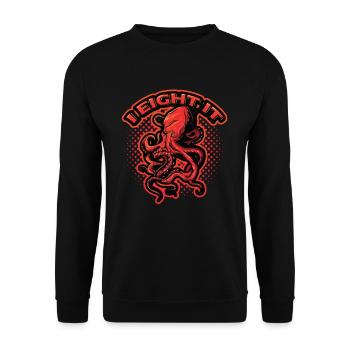 I Eight It Octopi 8 Arms Ocotpus - Unisex Sweatshirt - black - Front - Alina (178cm) & Michal (187cm)