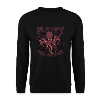 Floppy Sea Spider Octopus - Unisex Sweatshirt - black - Front - Alina (178cm) & Michal (187cm)