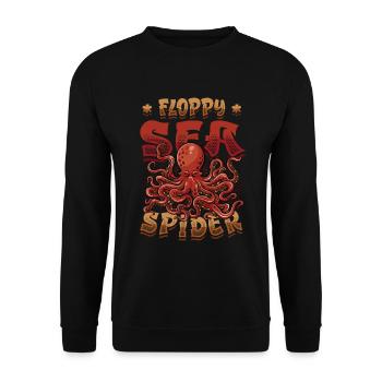 Octopus SeaFloppy Sea Spider Octopus - Unisex Sweatshirt - black - Front - Alina (178cm) & Michal (187cm)