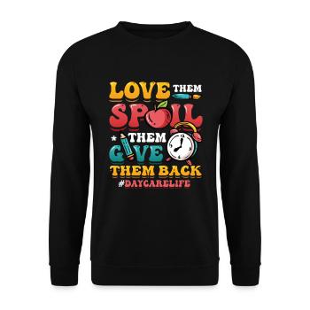 Aimez-les gâtés, elle leur rend Kita-leben - Sweat-shirt Unisexe - noir - Devant - Alina (178cm) & Michal (187cm)