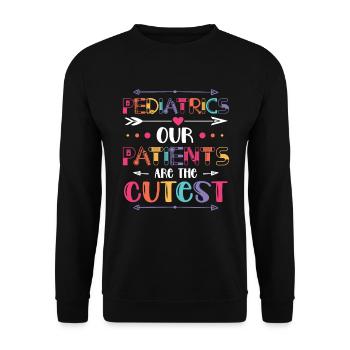 Pediatrics Our patients are the sweetest - Unisex Sweatshirt - black - Front - Alina (178cm) & Michal (187cm)