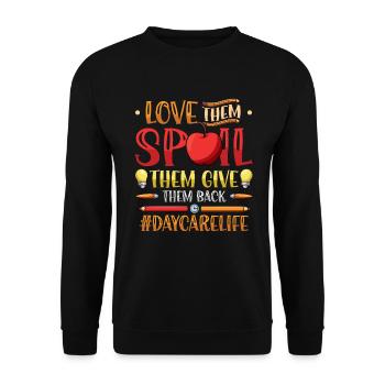 Aimez-les gâtés, elle leur rend Kita-leben - Sweat-shirt Unisexe - noir - Devant - Alina (178cm) & Michal (187cm)