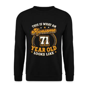 Voilà à quoi ressemble un grand homme de 71 ans. - Sweat-shirt Unisexe - noir - Devant - Alina (178cm) & Michal (187cm)