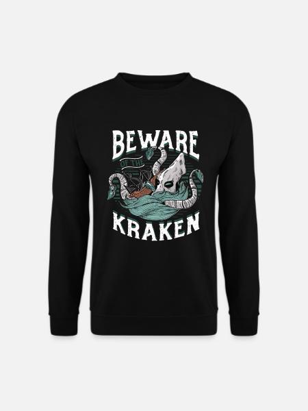 Beware of the Kraken - Unisex Sweatshirt - black