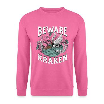 Méfiez-vous du Kraken - Sweat-shirt Unisexe - rose - Devant