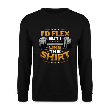 Je fléchirais mais j’aime cette chemise bodybuilder poids - Sweat-shirt Unisexe - noir - Devant - Alina (178cm) & Michal (187cm)