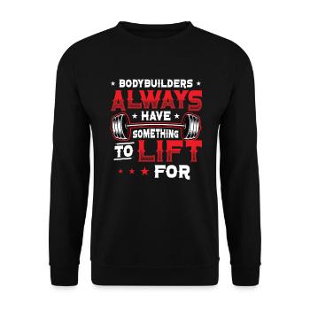 Bodybuilder Haben Etwas Zu Heben Für Gewicht - Unisex Pullover - Schwarz - Vorne - Alina (178cm) & Michal (187cm)