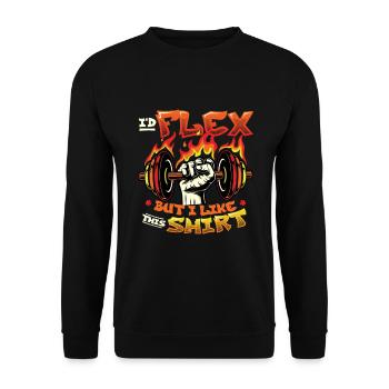 Je fléchirais mais j’aime cette chemise bodybuilder poids - Sweat-shirt Unisexe - noir - Devant - Alina (178cm) & Michal (187cm)