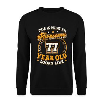 Voilà à quoi ressemble un grand homme de 77 ans. - Sweat-shirt Unisexe - noir - Devant - Alina (178cm) & Michal (187cm)