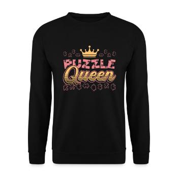 Puzzle Queen, jeu de réflexion - Sweat-shirt Unisexe - noir - Devant - Alina (178cm) & Michal (187cm)