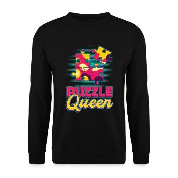 Puzzle Queen, jeu de réflexion - Sweat-shirt Unisexe - noir - Devant - Alina (178cm) & Michal (187cm)