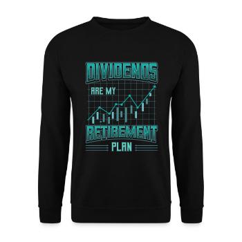 Les dividendes sont mon plan de retraite - Sweat-shirt Unisexe - noir - Devant - Alina (178cm) & Michal (187cm)