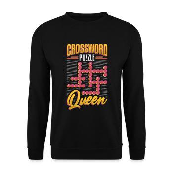 Crossword Puzzle Queen Crossword Puzzle Puzzle - Unisex Sweatshirt - black - Front - Alina (178cm) & Michal (187cm)