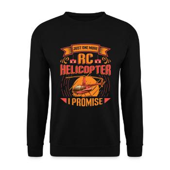 Nur Noch Ein Rc-hubschrauber, Ich Verspreche. - Unisex Pullover - Schwarz - Vorne - Alina (178cm) & Michal (187cm)