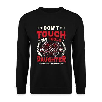 Ne touchez pas à mes outils - Sweat-shirt Unisexe - noir - Devant - Alina (178cm) & Michal (187cm)