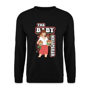 The Baby Whisperer Nounou Childminder Baby-sitter - Sweat-shirt Unisexe - noir - Devant - Alina (178cm) & Michal (187cm)