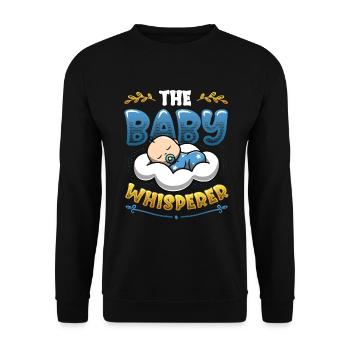 The Baby Whisperer Nounou Childminder Baby-sitter - Sweat-shirt Unisexe - noir - Devant - Alina (178cm) & Michal (187cm)